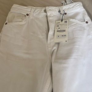 Zara Jeans white size 4 — brand new with tags